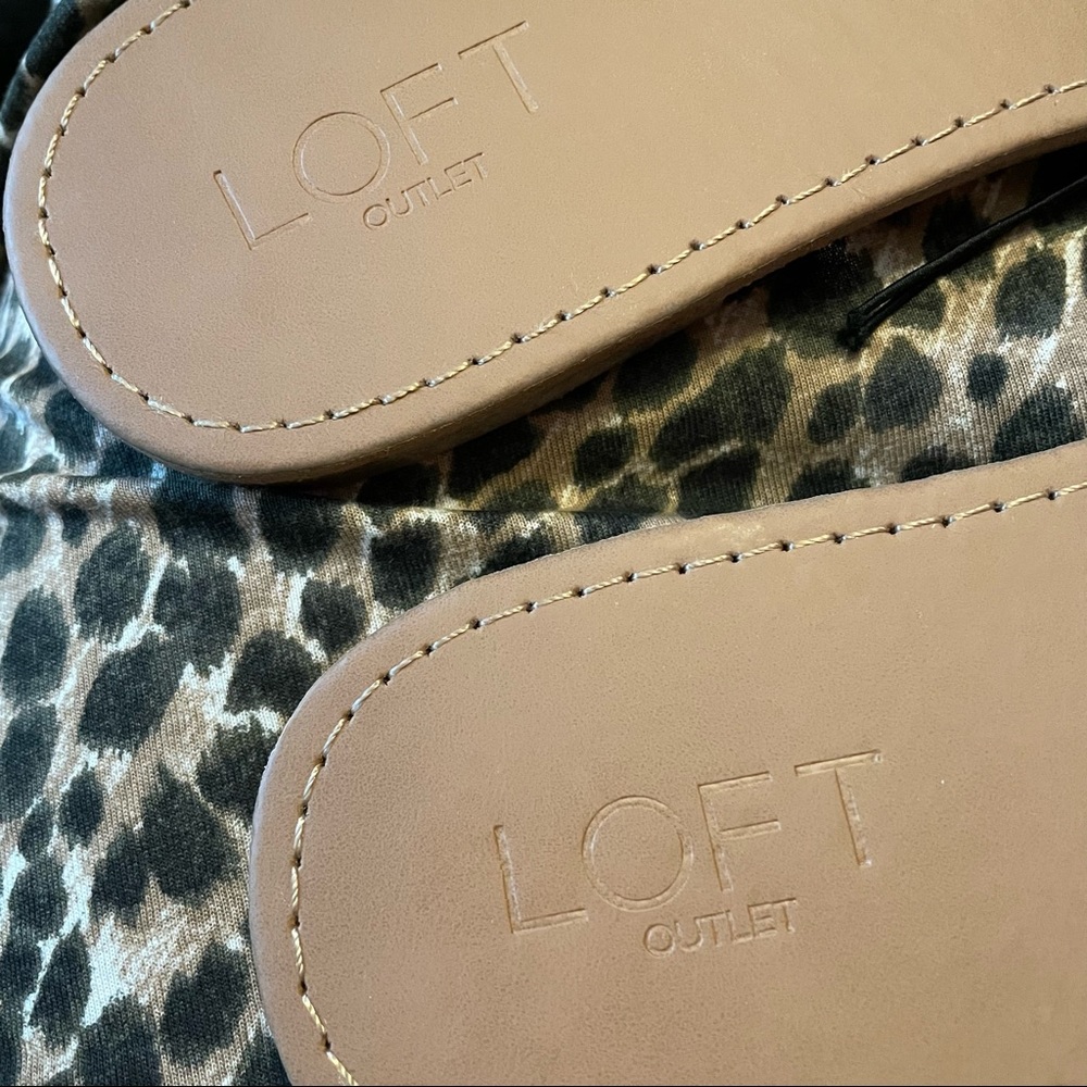Relisted 12/14 New! Size 8 Loft Animal Print Spotted Slide Sandals - Picture 5 of 7